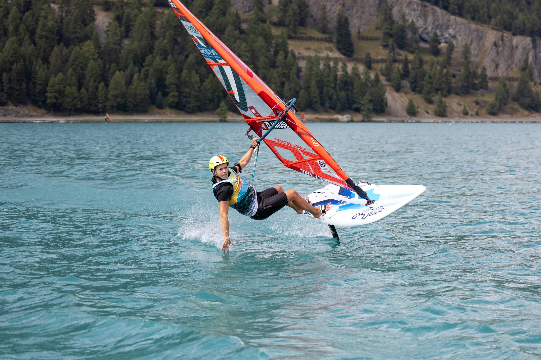 Devin Hauser beim iQFOiL-Racing
